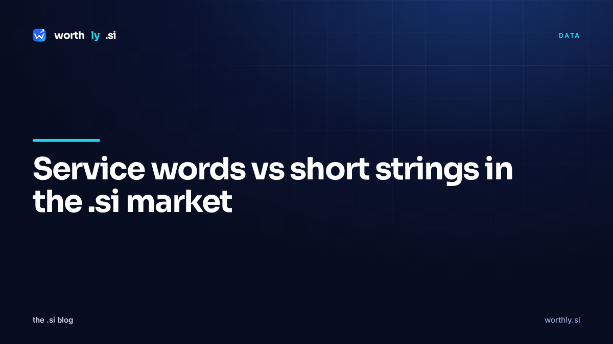 Service words vs short strings in the .si market